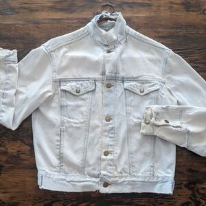 Vintage Calvin Klein Jean Jacket M Light Wash Distressed Medium 90s